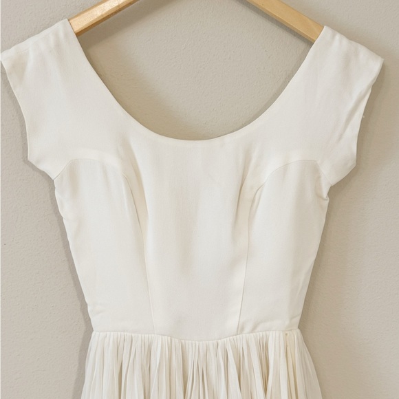VINTAGE E.T. Jrs Elaine Terry Swimg Dress Cream Chiffon Early 60’s New! Size XS - Picture 3 of 15